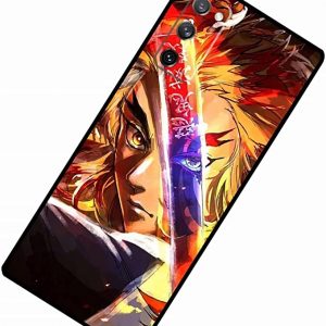 Compatible with Samsung Galaxy S10 Case Anime Demon with Slayer Case for Samsung S10 Case Anime Rengoku Kyoujurou Soft TPU Cover for Galaxy S10(3, Galaxy S10)