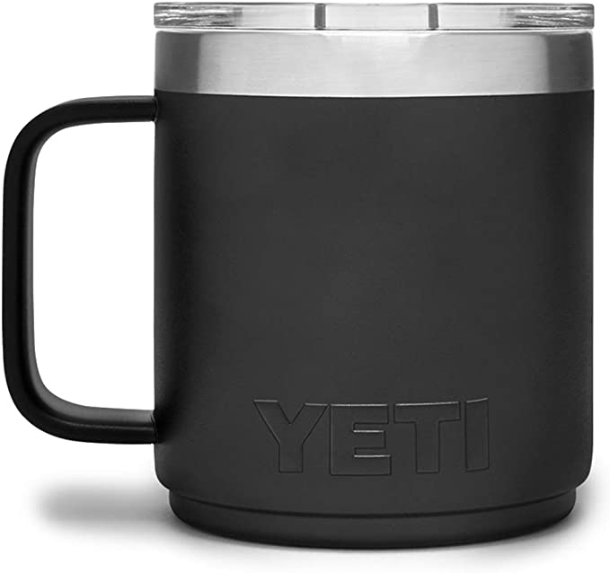 YETI Rambler 10 oz Stackable Mug, Vacuum Insulated, Stainless Steel with MagSlider Lid, Black