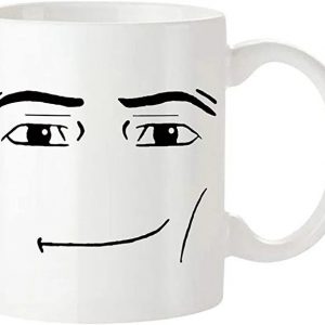 Saviola-MAN FACE Funny Gamer Mug, Birthday Mug, 11oz Novelty Coffee Cup, White, 1 Count (Pack of 1)
