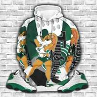 New Sexy Lola Bunny A 3D Hoodie Match Air Jordan 13 ”Lucky Green” Tee