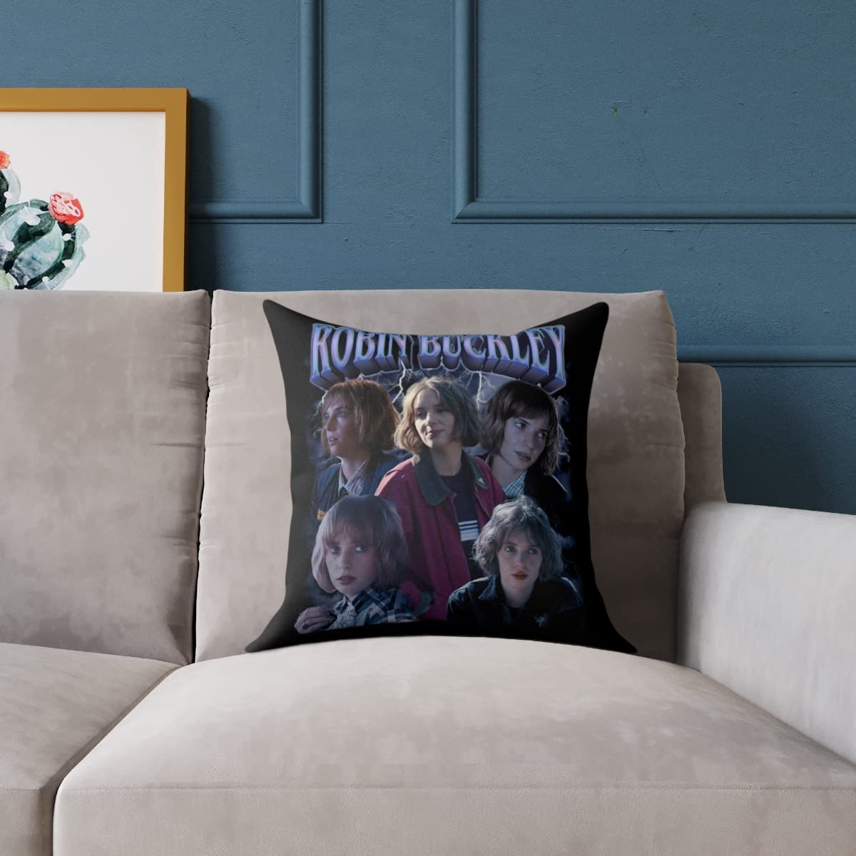 Vintage Robin Buckley Stranger Things Fan Movie Film Retro Style Spun Polyester Square Pillow Case