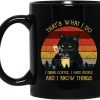 Black Cat Coffee Mug, Ceramic Coffee Mug, Cute Cat Lover Gift, Cute Cat Coffee Mugs Gift for Cat Lovers - Image 4