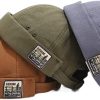 Mongous Mens Patch Adjustable Docker Sailor Cap Casual Brimless Skull Beanie Hat